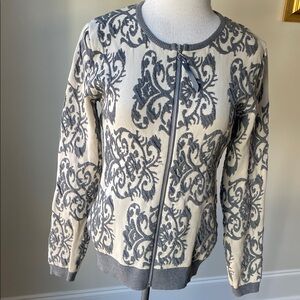 Elegant Gray and Cream Women's Jacket